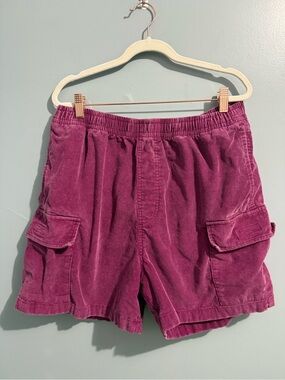 Urban Outfitters BDG Pink Corduroy Cargo Shorts Size Large